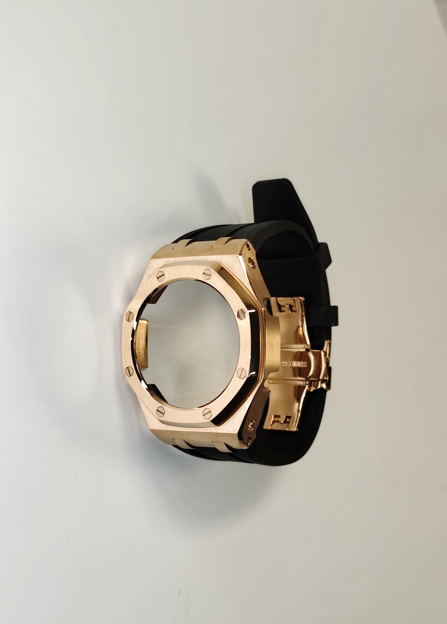 316L Rose-Gold-Tone Case and FKM Strap Set for GA-2100 product image 316L Rose-Gold-Tone Case and FKM Strap Set for GA-2100 product image